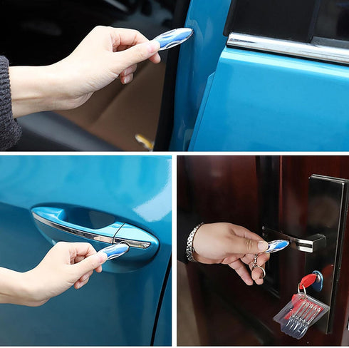 1Pc Blue Car Static Human Body Static Eliminator, Anti-Static Keychain ESD Tool, Car Static Electricity Releaser