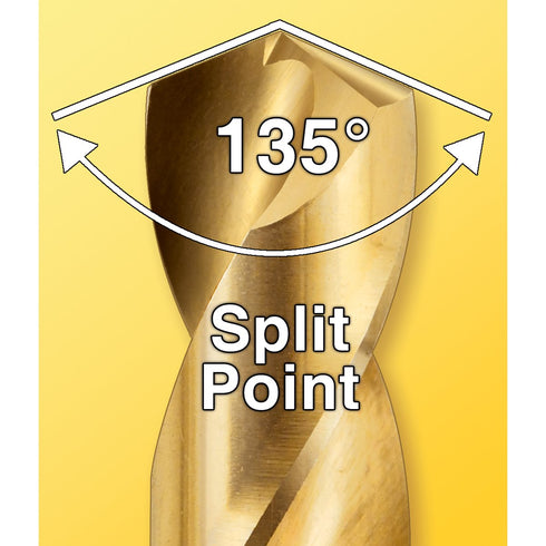 IVY Classic 04016 1/4-Inch Cobalt Steel Drill Bit, 12-Pack, 135-Degree Split Point