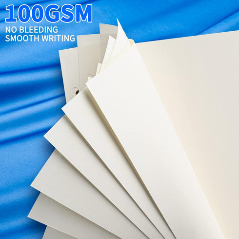 Tofun A5 6-Ring 80 160 Blank Refill Paper for Binders Planner Traveller Journal Notebook Dairy,Filler Paper Insert