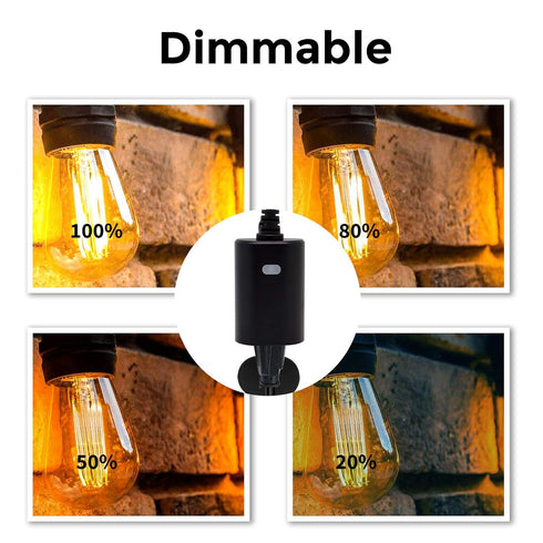 Minoston WiFi Outdoor Smart Plug Dimmable, Smart Dimmer Plug in Work with Alexa, Google Assistant, 400W (MP22WD)
