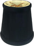 Royal Designs, Inc. Empire Chandelier Shade with Flame Clip Fitter,CS-102BLK/GL, Black, 3