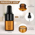 Nuogo 100 Pcs Amber Glass Mini Dropper Bottles, Small Empty Sample Vials with Dropper and Black Caps