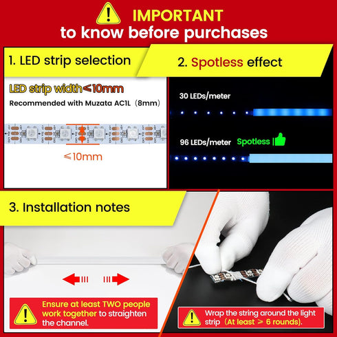 16.5FT/5M IP67 11MM USC4 5M Muzata Silicone LED Channel Waterproof and Dustproof Flexible Bendable Spotless Diffuser