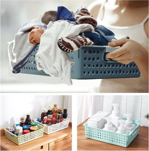 Turn in Trays Classroom, 4Pcs Paper Trays for Classroom, Book Baskets for Library, Office, Home