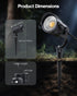 12W, 2900K 36 IP65 2 Packs HIBOITEC Plug in Outdoor Spotlight COB LED Landscape Lighting for Yard Trees & Garden, UL