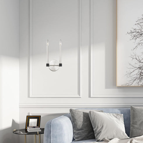 46882-91 2 Livex Lighting Light Brushed Nickel Wall Sconce