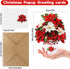 Naozinebi 10 Set 12 Inch Poinsettia 3D 3D Christmas Paper Pop Up Cards Thank You Cards Paper Flower Bouquet Popup