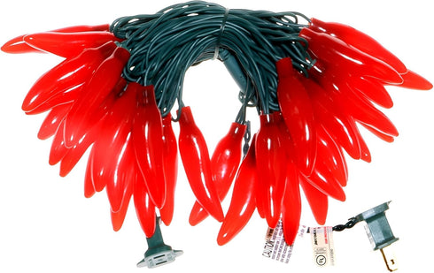 35 LED Red Chili Pepper Christmas Lights, Commercial Grade Home Decorative Lighting