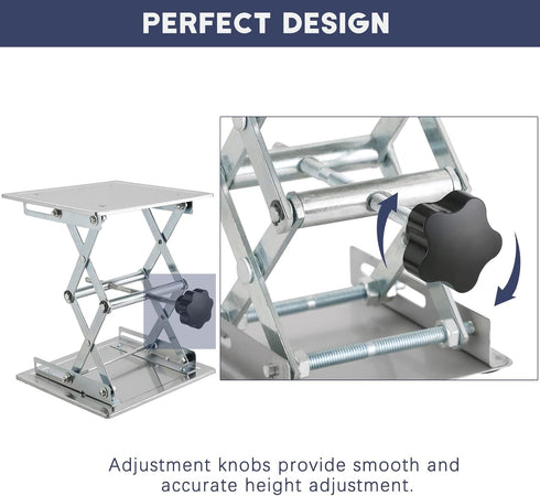 Lab Scissors Jack, Expandable 85mm to 280mm Stainless Steel Laboratory Support Platform
