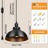 Dimmable Dimmer LG9925343 Lightess Black Pendant Lights with Plug in Cord and ON/Off Switch, Industrial Hanging Kitchen