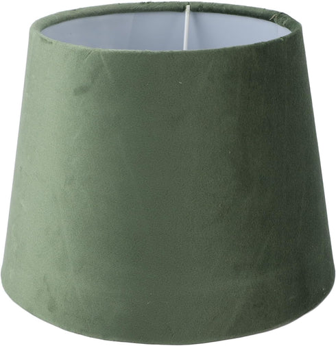 E27 E14 Small Fabric Lamp Shade Dual Use Hand Crafted for Table Floor Light Eye Care Bedroom (OD Green)