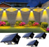 4 Pack 3-Side Solar Fence Lights Outdoor Waterproof with Warm White LED