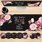 Peony Flower Inspirational Quotes Large Mouse Pad with Wrist Support Set, Ergonomic Mouse Wrist Pad +XXL Gaming Pad