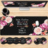 Peony Flower Inspirational Quotes Large Mouse Pad with Wrist Support Set, Ergonomic Mouse Wrist Pad +XXL Gaming Pad