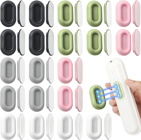 VZZNN 20 Pack Magnetic Remote Control Holder Wall Mount (5 Colors), Self Adhesive