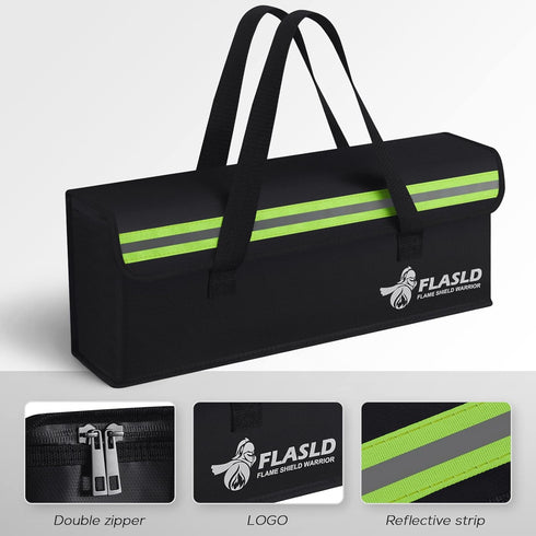 (16 4.3 5in) FLASLD E-Bike Battery Bag Fireproof Safe Charging Bag Explosionproof Lipo Battery Bag Large Capatity