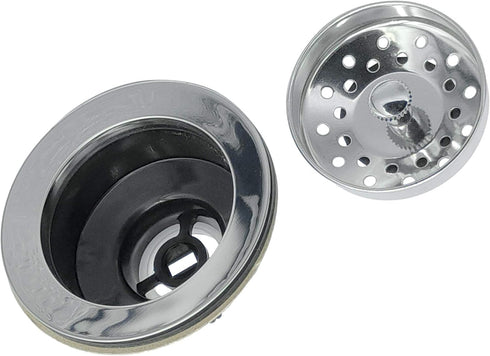 Basket Strainer 4 Inch Kitchen Sink Steel Drain with ABS Base for American Standard Kitchen Sink