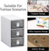 Stackable Desktop Storage Box with 3 Drawers, Transparent Cosmetic Storage Box for Office Desk
