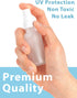 JUVITUS 2 oz Frosted Clear Glass Boston Round Pump Bottle - 12 Pack with Funnel