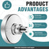 M8 200 lb 44mm 8 Packs Super Strong Neodymium Round Magnet with Male Thread Nuts Bolts Corrosion-Resistant Mounting