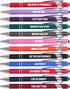 Funny Pens, 12 Pcs Fine Point Smooth Writing Pens, Inspirational Ballpoint Pens with Touch Stylus Tips, Black Ink 1.0