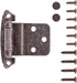 Hickory Hardware P243-VP Variable Overlay 3/8 Inch Inset Surface Mount Face Frame Hinge - Vibra Pewter Finish