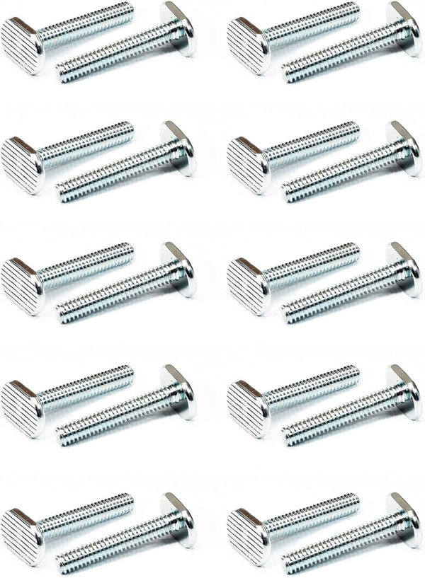 POWERTEC 1/4"-20 T Track Bolts, 20 Pack, 1-1/2 Inch Long T Slot Bolts for Woodworking Jigs and Fixtures (QTB1008)