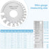 2Pcs Metal Gauge Thickness Tool, Highly Accurate Dual-Sided Round Wire Sheet Gage for Welding