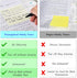 BAYTORY 1600 Sheets Transparent Sticky Notes with Lined, Clear Waterproof 3 x 3 inch Memo Pad, Self-Adhesive