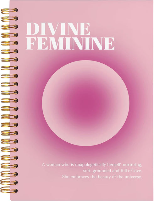 BearCake Pastel Pink Gradient Aura Journal, Aesthetic Spiritual Notebooks, Hardcover Spiral Notebook 5.5x8.3