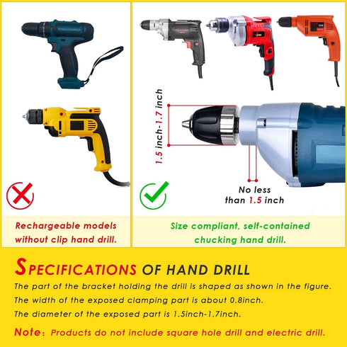 Square Hole Drill Bit Adapter - Mortising Attachment for Drill Press and Power Tool Accessory