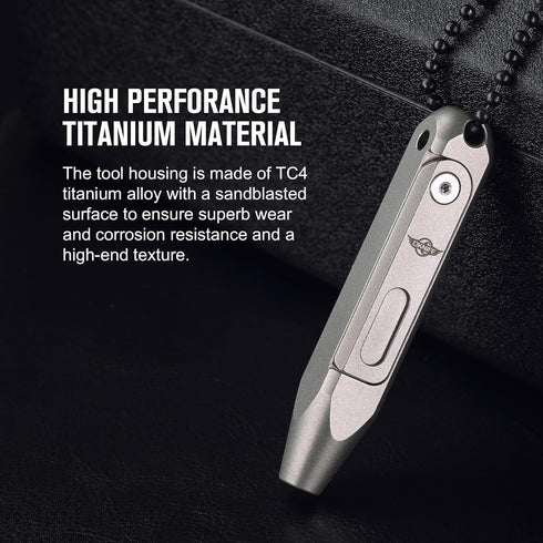 D1 9 1 Set, S2 OKNIFE Otacle Titanium Small EDC Multi Bit Pocket Screwdriver, in Mini Precision Screwdriver Steel