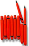 Pen - USA Made Pocket Pen, 8 Pack, Compact Lightweight EDC Black Ink Ballpoint Pen, Blaze Orange