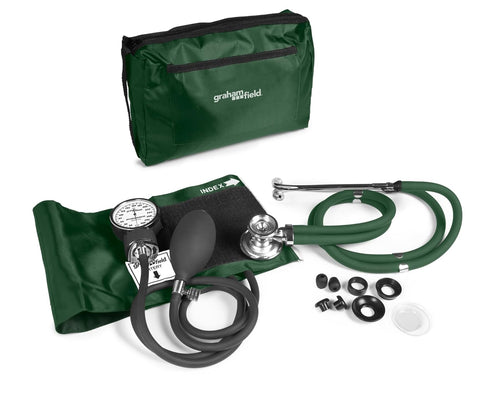 Graham-Field Professional Blood Pressure Kit - Stethoscope, Manual BP Cuff, Sphygmomanometer -