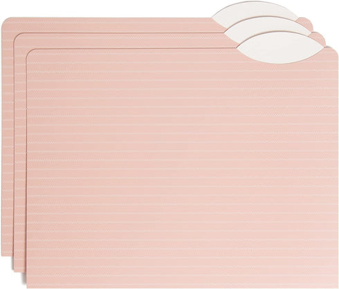 U Brands Casual Chic File Folders - Office Supplies, 1/3-Cut Tabs in Assorted Positions, Letter Size, Navy and Pink