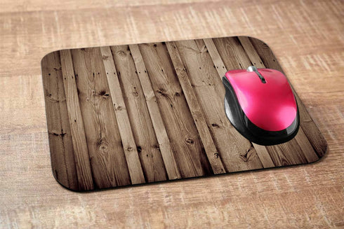 Rustic Wood Gaming Mousepad, Vintage Knotty Wood Mouse Pad for Computer Desk, 9.5 x 7.9 Inch