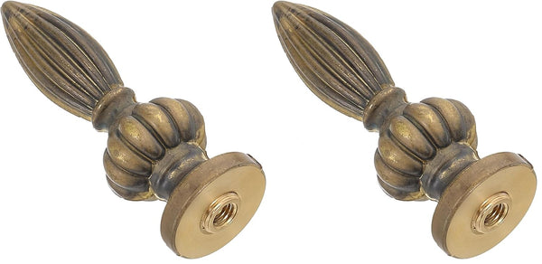 PATIKIL 23.5 x 73mm Lamp Finials Caps Knob, 1 Set Solid Brass Lamp