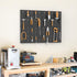 TORACK 4Pcs Metal Pegboard Panels 12"x16" for Garage, Workbench, Tool Organizer with 1/8" & 1/4" Holes, Black
