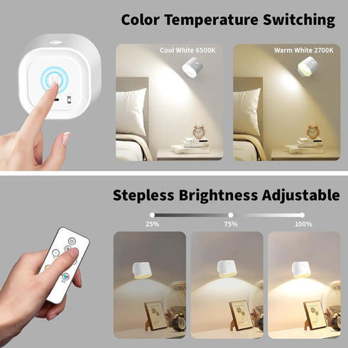 Dengfire 11 Dimmable 2200mAh Motion Sensor Wall Light with Remote Control, Lighting Mode & Wireless Wall Sconces
