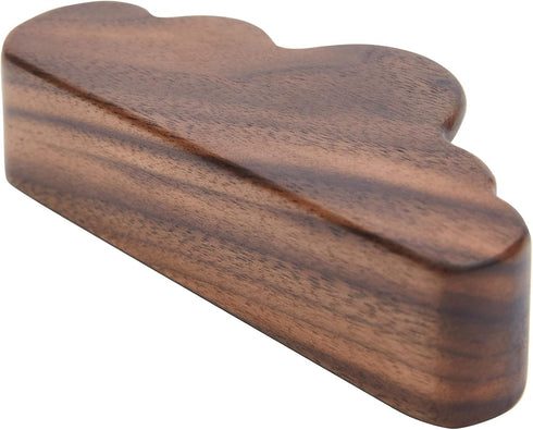 Pandapark Business Card Holder for Desk, Cloud Formation Wood Display Holder, 1PCS (Walnut Cloud)
