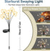 2 Pack Slyuexu Solar Garden Lights Waterproof Swaying Starburst Light Solar Outdoor Lights for Yard Patio Walkway