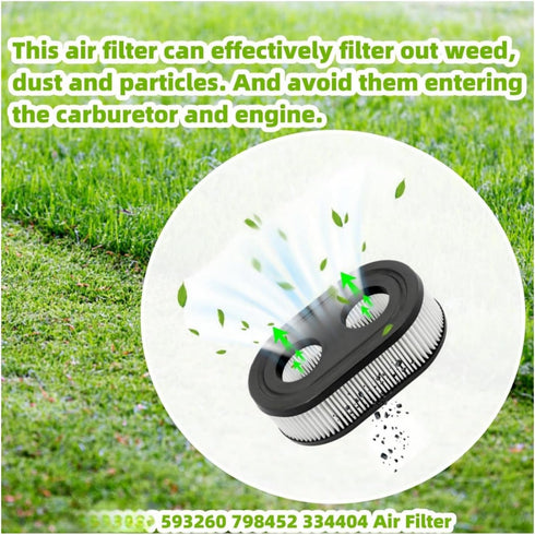 5-pack Air Filter 593260, Replacement for Stratton and Briggs Lawn Mower Air Cleaner Cartridge