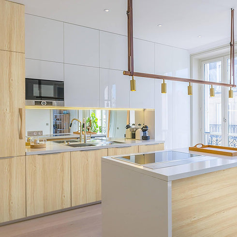 Heroad Brand Light Wood Grain Wallpaper, 78.7 x17.5 Oak Peel and Stick Contact Paper for Cabinets