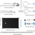 PINGEUI 2 PCS Lab Stand Set, 16 Inch Laboratory Support with 4 Retort Rings, 2 Flask & 2 Burette Clamps