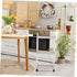 TEHAUX Three-Layer Storage Rack Kitchen Gadget Utility Cart Wheels Rolling Cart for Kitchen Utensil Organizer Sturdy