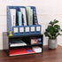 EMERIT 2 Printer Stand Shelf with Storage Wood Desk Paper Organzier for Home/Office,Printer Riser, Tire