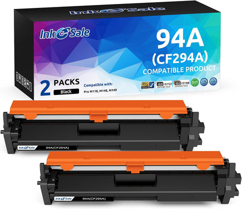 INK E-SALE Compatible Toner Cartridge Replacement for 94A CF294A Black Ink (2-Pack) for Pro MFP Series
