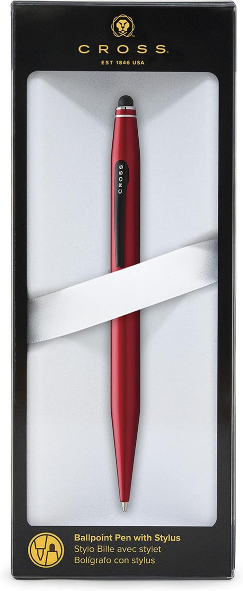 Cross Tech2 Ball Pen with Stylus, Red, in Blister Metallic Rot