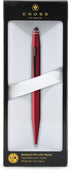 Cross Tech2 Ball Pen with Stylus, Red, in Blister Metallic Rot