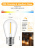 Brightown Shatterproof LED S14 Replacement Light Bulbs-E26 E27 Medium Screw Base Edison Bulbs Equivalent to 11 W, Fits for Commercial Outdoor Patio Garden Vintage Lights, 25-Pack, Warm White by Brightown